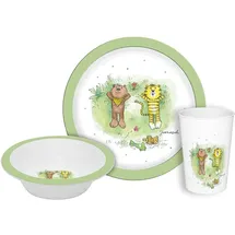 Geda Labels Kindergeschirr Janosch Kids 3teilig in Grün - 21,5x21,5x8,5 | Gr.: onesize