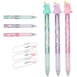 DEPESCHE Ylvi Radierbarer Gelstift mit Einhorn-Topper - Blindpack