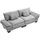 gomyway Modernes 2-Sitzer-Samtsofa, für wohnzimmer/schlafzimmer/büro, 224x81x81 cm, Hellgrau