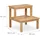 Relaxdays Tritthocker, 2 Stufen, Bambus, max. 100 kg, Kinder & Haushalt, HBT: 40 x 40 x 40,5 cm, Trittschemel, Natur