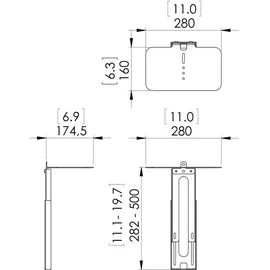 Vogel's Vogels Kamera/Lautsprecherhalter PVA5050 sw