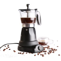 Besmall Espressomaschine Elektrische Kaffeemaschine Moka Maker Krug elektrischer Boden 360° drehbar Automatische Abschaltung Espressokanne Espresso Italienischen Kaffee