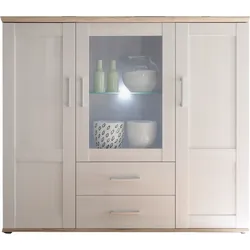 HBZ Meble Romance Highboard Holzwerkstoff in Sibiu Lärche/San Remo hell - Sibiu Lärche