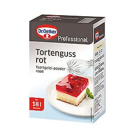 Backen Dr.Oetker Tortenguß rot