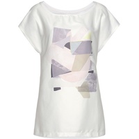 LASCANA Kurzarmshirt Damen weiß-bedruckt Gr.40/42