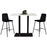 58 aufm Kessel Tresentisch 70 x 106 x 120 cm Schwarz/Weiß