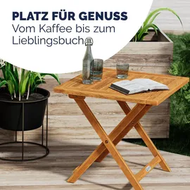 CASARIA Beistelltisch 46 x 46 cm braun klappbar