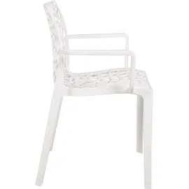 Garden Pleasure CALVERA Stapelstuhl 58 x 52 x 81 cm weiß 2 St.