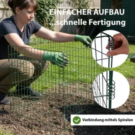 Trutzholm Gartenkomposter werkzeugloser Aufbau 90 × 90 cm Stahldraht pulverbeschicht 10 × 4 cm Maschenweite
