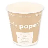 Nature Star Einweg-Kaffeebecher Only Paper braun, weiß 100 ml, 50 St.