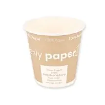 Nature Star Einweg-Kaffeebecher Only Paper braun, weiß 100 ml, 50 St.