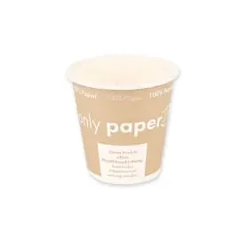 Nature Star Einweg-Kaffeebecher Only Paper braun, weiß 100 ml, 50 St.