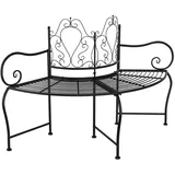 vidaXL Baumbank 150 x 54 x 95 cm Schwarz