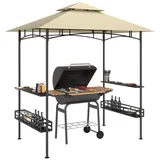 Outsunny - Grillpavillon - 240Lx150Wx257Hcm - Beige