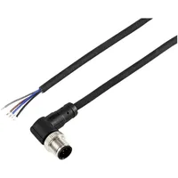 TRU Components TC-12833184 Sensor-/Aktor-Anschlussleitung M12 Stecker, gewinkelt 5 m