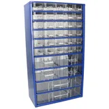 KOTARBAU® Werkstatt-Aufbewahrungsbox mit Schubfächern 555x305x150 Sortierkasten 30K4M2G Kleinteilemagazin Blau Metall