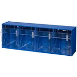 Proregal Klappschüttenmagazin VarioPlus ProFlip 4 HxBxT 205 x 60 x 17 cm Blau-Transparent