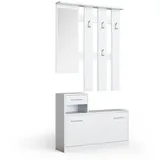 Vicco Garderobe Billy, Weiß, 100 x 111.6 cm