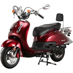 Alpha Motors Motorroller Retro Firenze 125 ccm 85 km/h EURO 5 weinrot