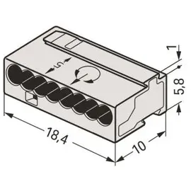 WAGO GmbH& Co. KG Verb.dosenklemme lgr 8x0,6-0,8mm 243-308