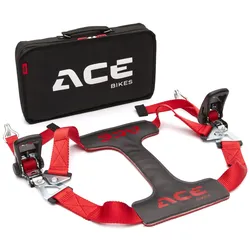 ACEBIKES TyreFix Pro Reifen Motorradspanngurt, schwarz-rot