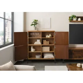 MASSIVMOEBEL24.DE Highboard 112 x 40 x 137 cm Beige