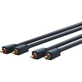 Clicktronic Stereo Audiokabel 2x Cinch-Stecker > 2x Cinch-Stecker 10m (70383)