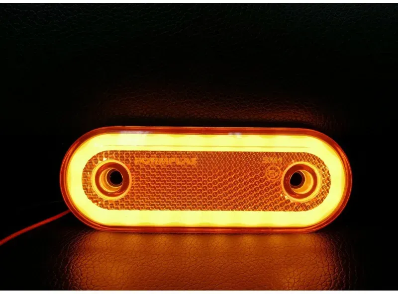 LED-Markierungsleuchte mit Halter, gelb, E‐Mark, 12–24 V