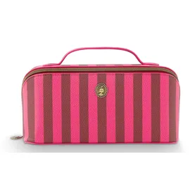 Pip Studio Cyrille Cosmetic Bag Medium Stripe Pink 23.5x11x5x22cm