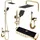 REA Duschgarnitur mit Thermostat Gold 115 cm
