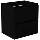 duschspa Waschtisch Unterschrank Waschtischunterschrank Waschbeckenunterschrank Badschrank, 50-120cm Hängeschrank, Matt / Hochglanz schwarz 50 cm x 52 cm x 38.8 cm