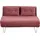 Beliani Schlafsofa Stoff 2-Sitzer Rosa