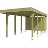 SKANHOLZ Carport Friesland 3,20 x 7,08 m grün imprägniert