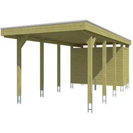SKANHOLZ Carport Friesland 3,20 x 7,08 m grün imprägniert