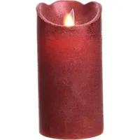 Lumineo LED Kerze Ø 7,5 cm rot