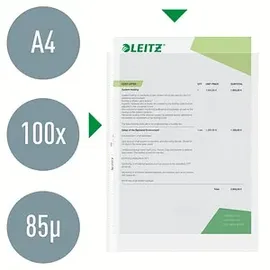 Leitz Prospekthüllen 4797 DIN A4 transparent genarbt 0,085 mm, 100 St.