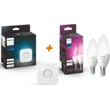 Starter Set Hue-Bridge + Hue LED E14 Leuchtmittel