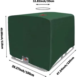 luxuskollektion 1000L IBC Tank Abdeckung 120 x 100 x 116 cm Grün