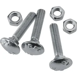 Schrauben mit Muttern DIN 603 silber - 00603.410.0050.025 - silber