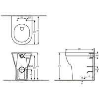 Primaster Stand WC spülrandlos Kappa Tiefspüler weiß inkl. WC Sitz erhöht