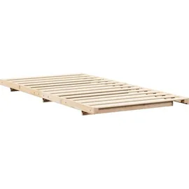 vidaXL Bodenbettgestell Braun 75 x 190 cm Massivholz Kiefer