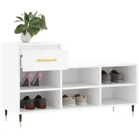 VidaXL Schuhregal Weiß 102x36x60 cm Holzwerkstoff
