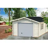 Palmako Einzelgarage Roger 3,60 x 5,50 m beige mit Sektionaltor