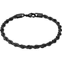 True Rebels Armband Edelstahl schwarz TR342 Größe 17