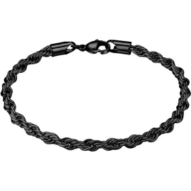 True Rebels Armband Edelstahl schwarz TR342 Größe 17