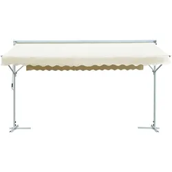 vidaXL Freistehende Markise 500x300 cm Creme