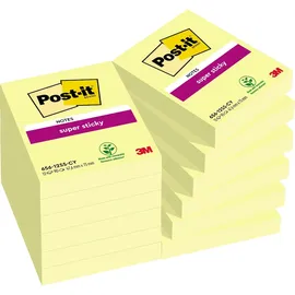 Post-it Super Sticky Notes, x mm Gelb 12 Stück