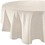 sander table + home Tischdecke Tischdecke "Loft", fleckabweisend Uni braun rund | 170 cm x 170 cm