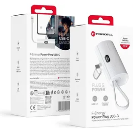 Wisam® FORCELL Powerbank 5000mAh USB-C PD 20W weiß | Gr.: onesize