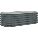 vidaXL Garten-Hochbeet 160x80x44 cm Verzinkter Stahl Grau